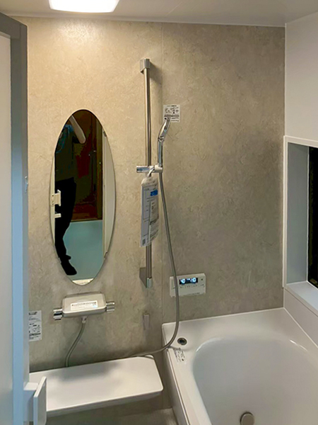 埼玉県川口市｜断熱・水廻りリフォームで浴室・洗面室を快適に-施工後浴室全体