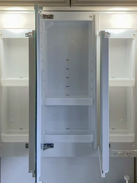 埼玉県川口市｜断熱・水廻りリフォームで浴室・洗面室を快適に-施工後洗面化粧台収納